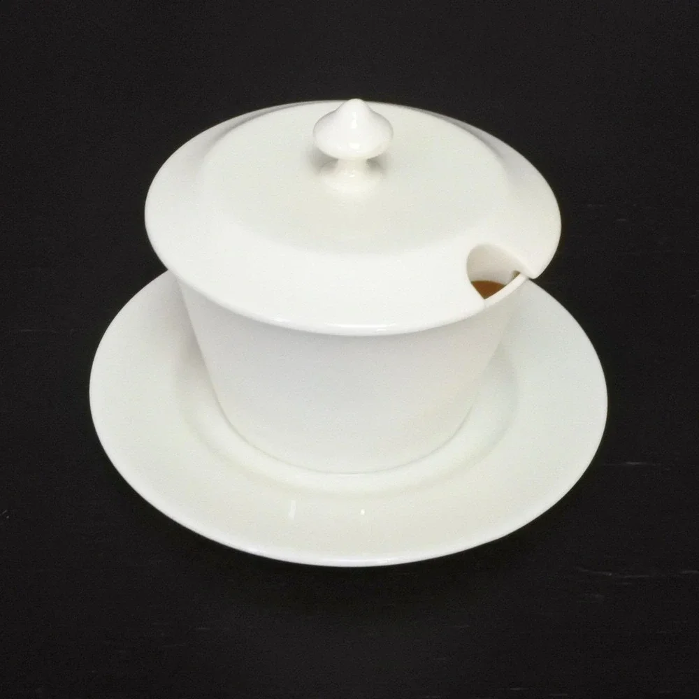 Vintage Lenox Ivory Porcelain Condiment Jam Jar